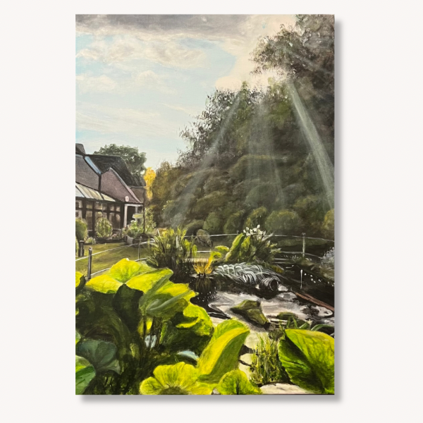Oaza de liniște- Tablou pe comandă- Acrilice pe pânză- 50x70 cm- VÂNDUT