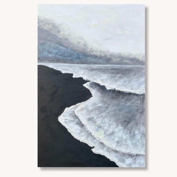 Apus monocrom- Tablou pe comandă- Acrilice și pastă texturată- 100x150 cm- VÂNDUT