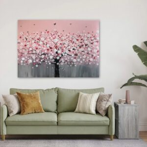 Vis de primăvară- Tablou pe comandă- Ulei și pastă texturată- 70x100 cm - VÂNDUT