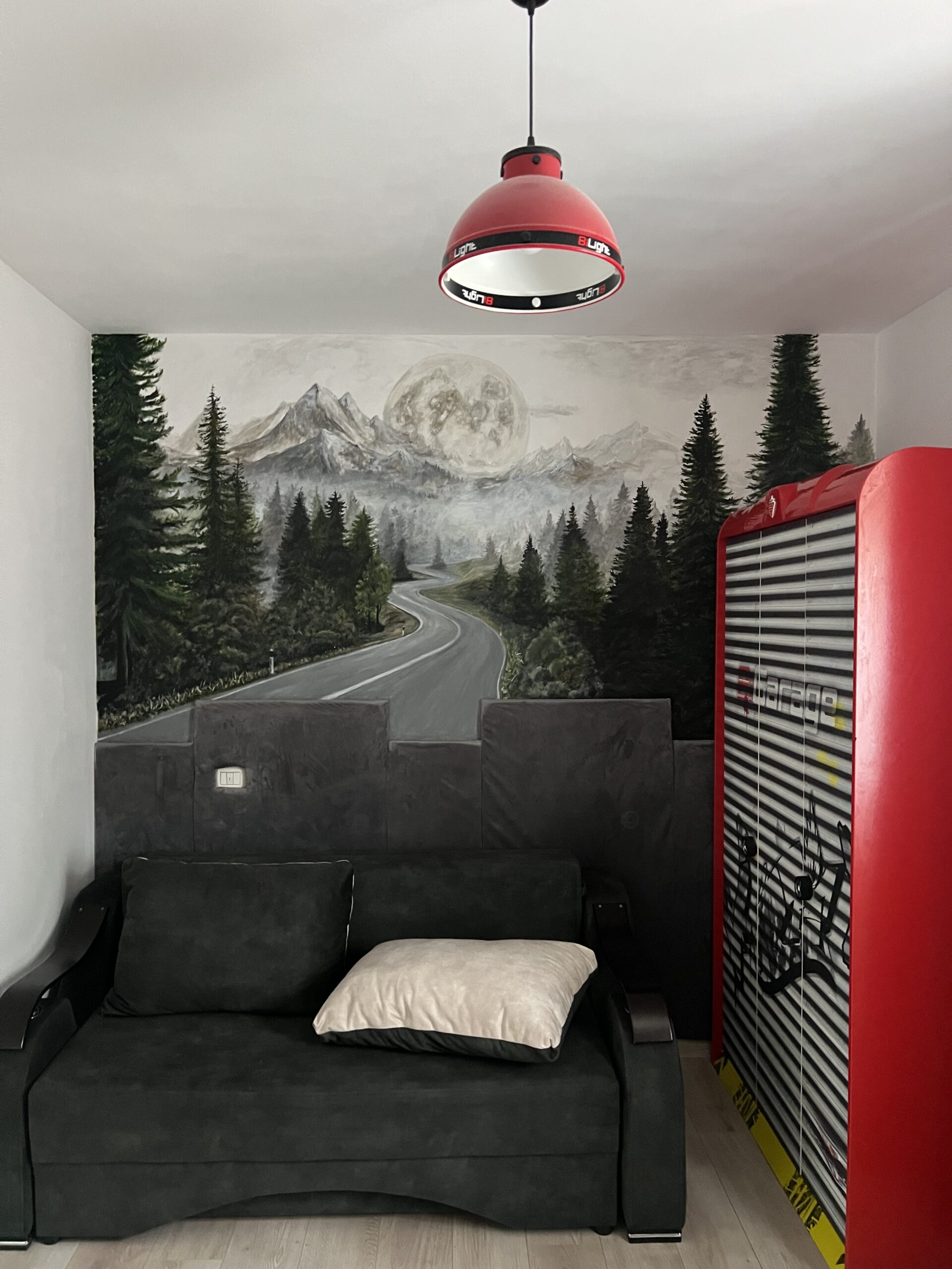 Străbătând munții- Pictură pe perete interior- Acrilice- DISPONIBIL LA COMANDĂ - imagine 2
