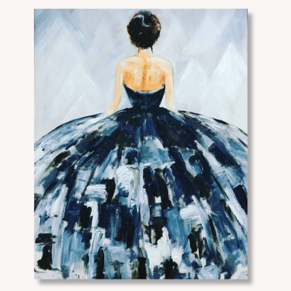 Eleganță- Tablou pe comandă- Ulei pe pânză- 70 x 100 cm- VÂNDUT