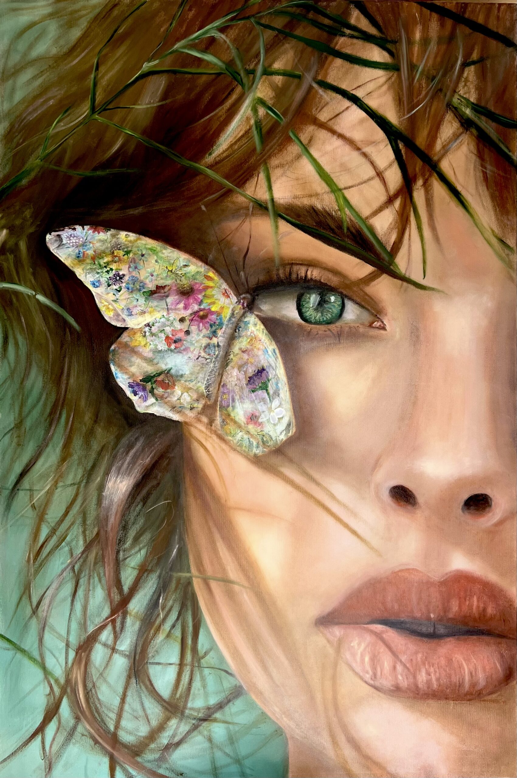 Eva. Prima zi.- Mixed media- Pânză pe șasiu- 100 x 150 cm - imagine 9